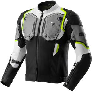 Rebelhorn Borg II Motorradjacke schwarz-grau-fluogelb