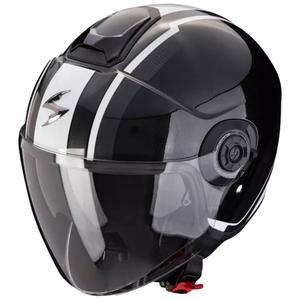 Offener Motorradhelm Scorpion CORPION EXO-CITY II VEL metallic schwarz und weiß