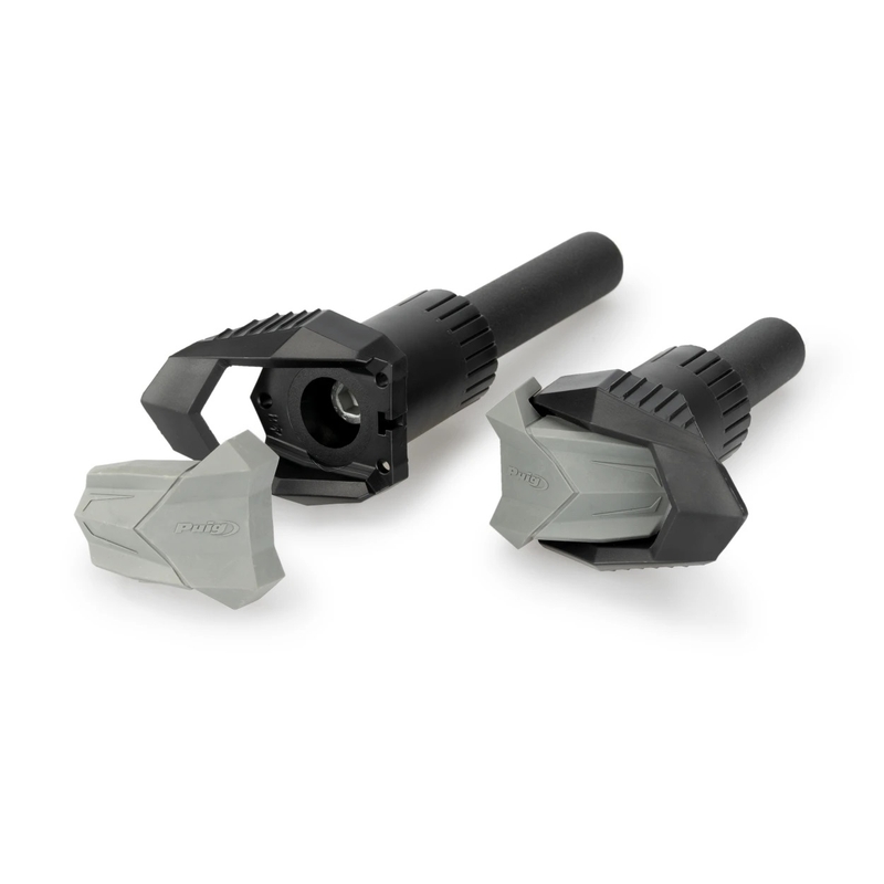 Frame sliders PUIG R19 black with grey rubber