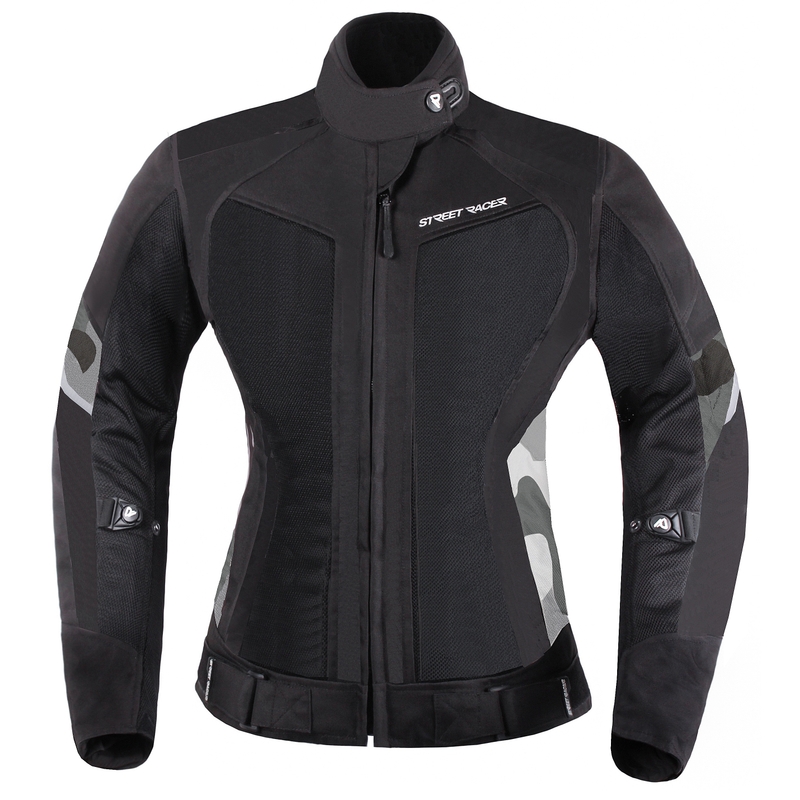 Women's Street Racer Elite Schwarz Motorradjacke Ausverkauf