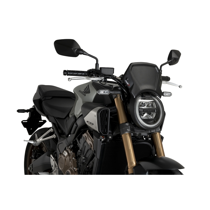 Windschirm PUIG FRONTAL PLATE schwarz Aluminium