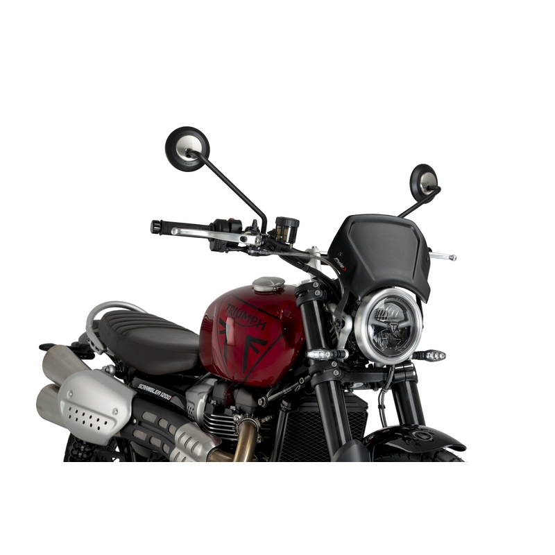 Windschirm PUIG FRONTAL PLATE schwarz Aluminium