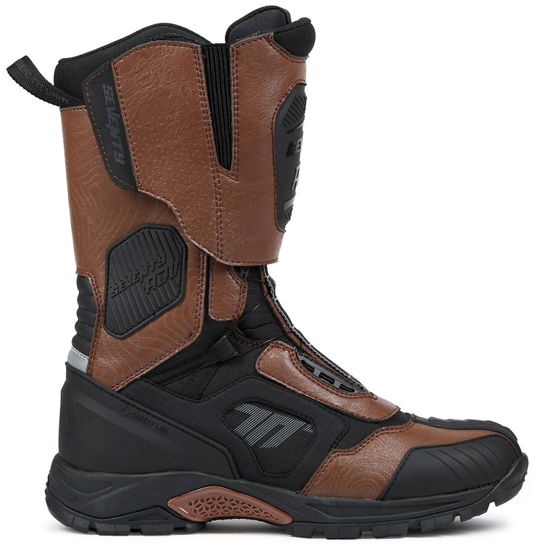 Seventy Degrees SD-BA6 Stelvio High Motorradstiefel Braun
