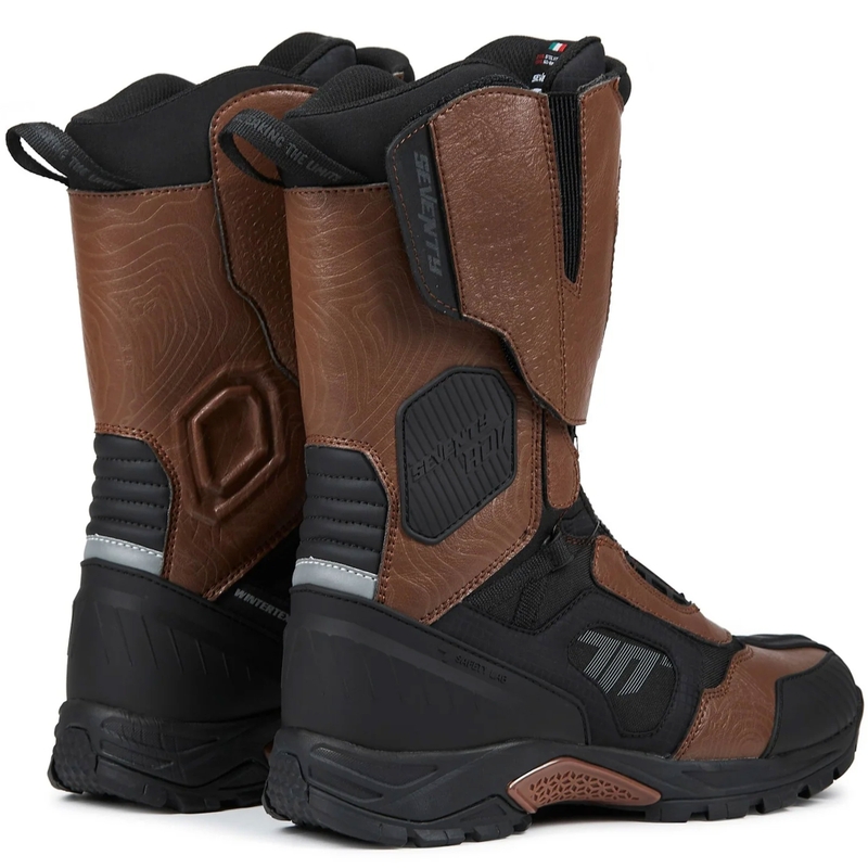 Seventy Degrees SD-BA6 Stelvio High Motorradstiefel Braun