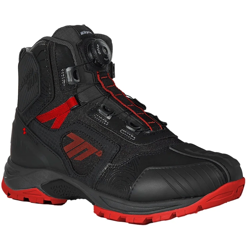 Seventy Degrees SD-BA7 Stelvio Low Motorradstiefel schwarz-rot