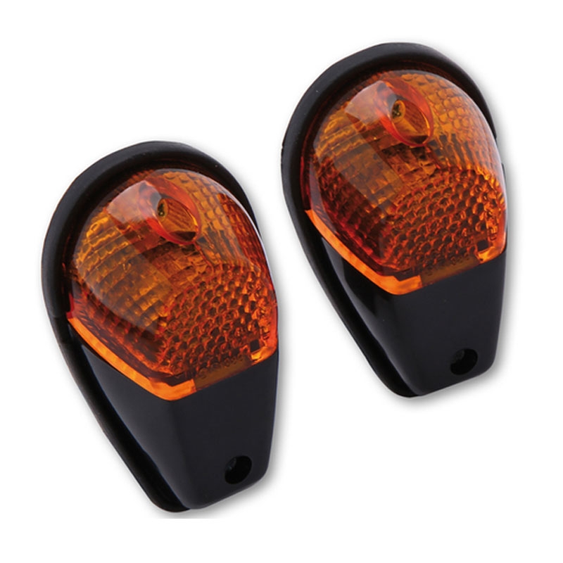 Motorradblinker Highsider Smart 12V/21W schwarz-orange