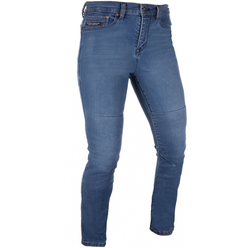 Damen Motorradjeans Oxford Sofia AA Straight Short Jeans blau