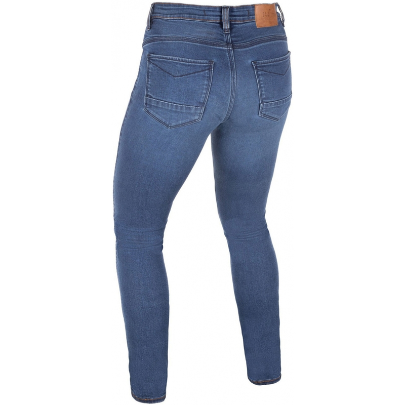Damen Motorradjeans Oxford Sofia AA Straight Short Jeans blau