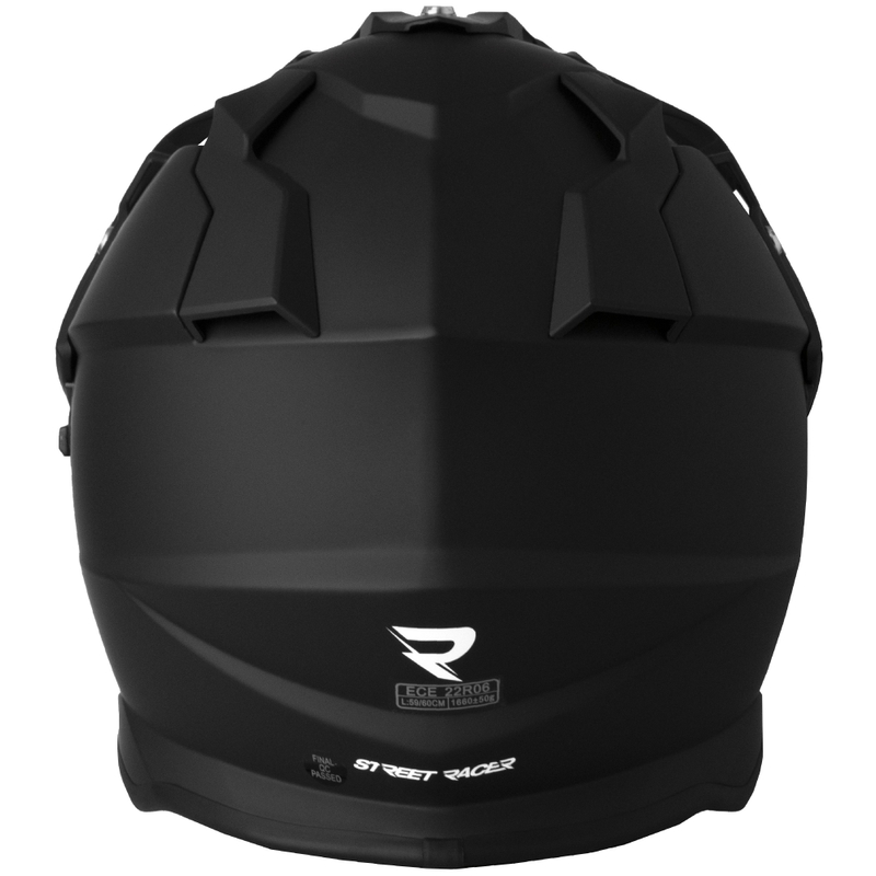 Enduro-Motorradhelm Street Racer Ignite mattschwarz - II. Qualität