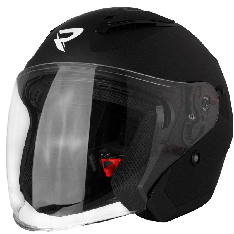 Offener Motorradhelm Street Racer Sonic Mattschwarz - II. Qualität