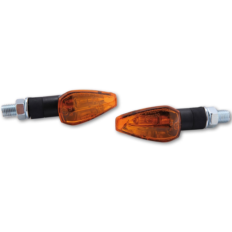 Motorradblinker Highsider Smart Peak kurz schwarz