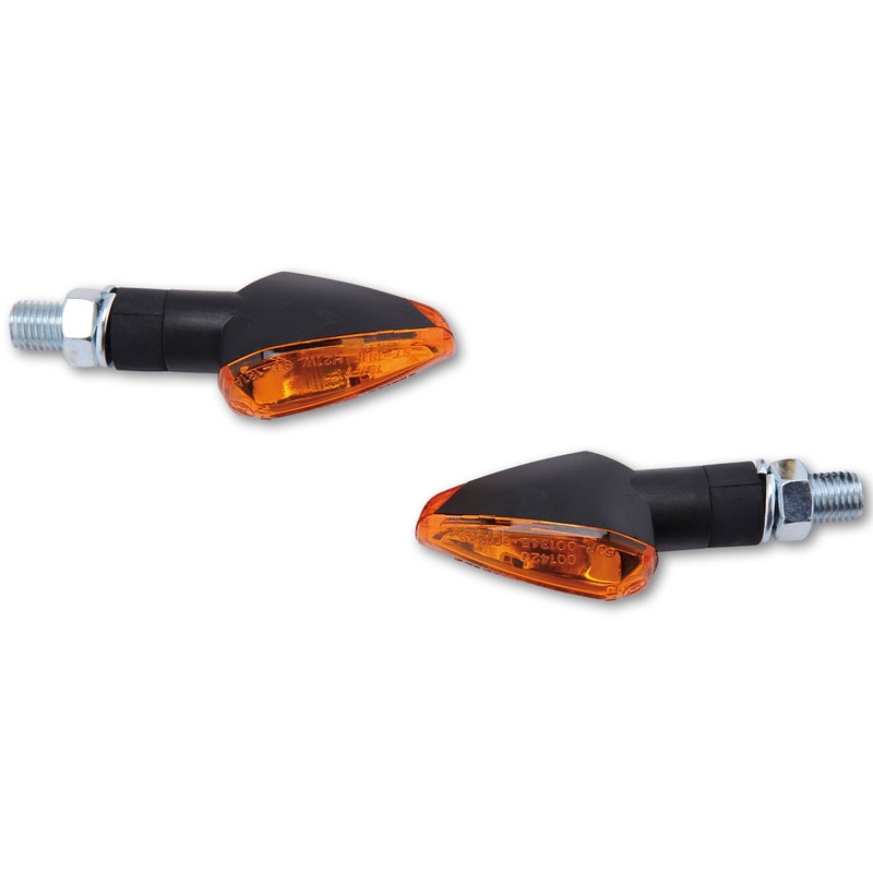 Motorradblinker Highsider Smart Peak kurz schwarz