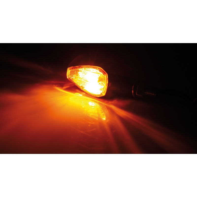 Motorradblinker Highsider Smart Peak kurz schwarz