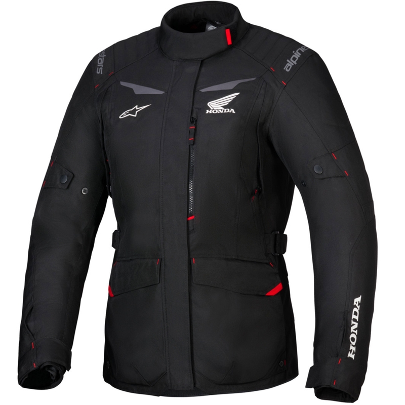 Alpinestars Stella ST-1 Waterproof Damen Motorradjacke Honda Kollektion schwarz-rot