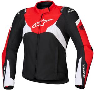 Alpinestars Stella T-Jaws V4 Wasserdichte Damen Motorradjacke Honda Collection Schwarz-Rot-Weiß