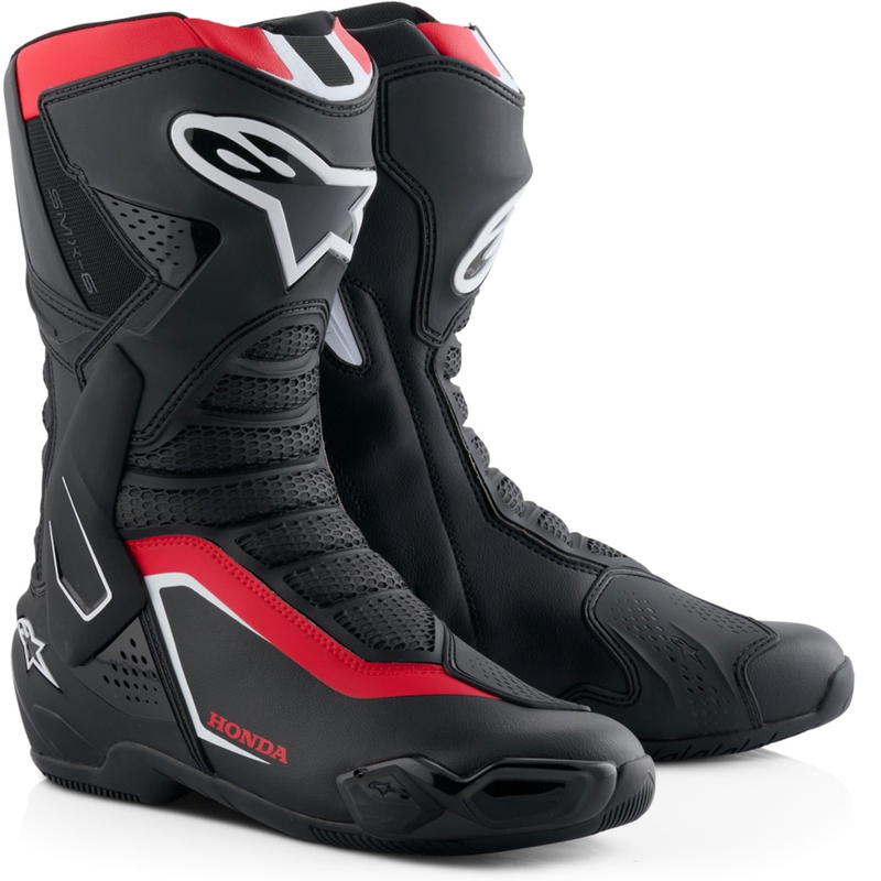 Motorradstiefel Alpinestars SMX-6 V3 Honda Collection Schwarz-Rot-Weiß