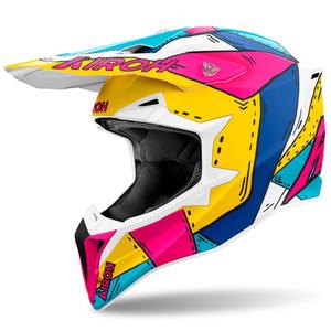 Motocross-Helm Airoh Wraaap Paint matt mehrfarbig