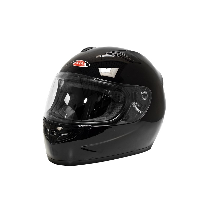Motorradhelm Akira 2243 schwarz glänzend - Klasse II