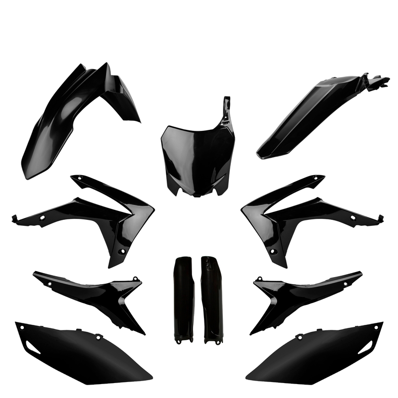 Satz Kunststoffteile POLISPORT schwarz für HONDA CRF 450 R 2013-2016, HONDA CRF 250 R 2014-2017