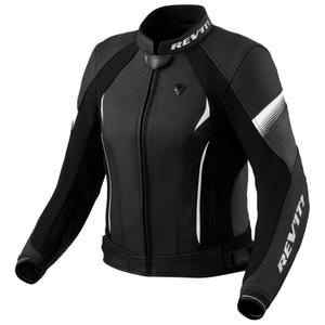 Damen Revit Xena 4 schwarz-weiße Lederjacke