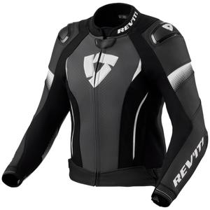 Revit Xena 4 Pro Damen Motorradjacke aus schwarzem und weißem Leder