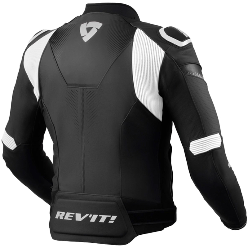 Leder-Motorradjacke Revit Control schwarz-weiß