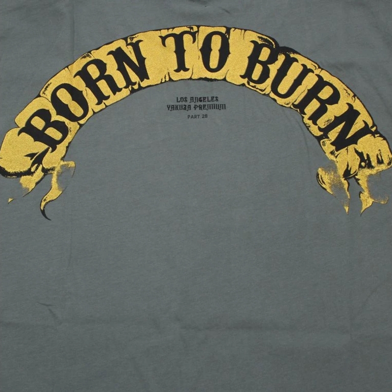 Yakuza Premium Born To Burn Flying Riots Los Angeles T-Shirt olivgrün
