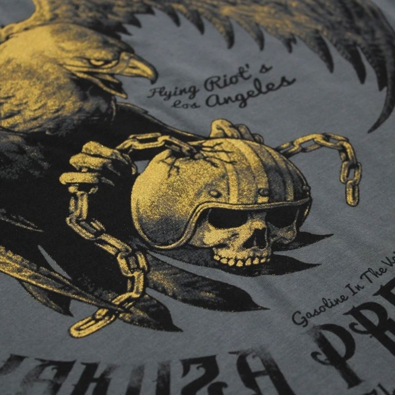Yakuza Premium Born To Burn Flying Riots Los Angeles T-Shirt olivgrün
