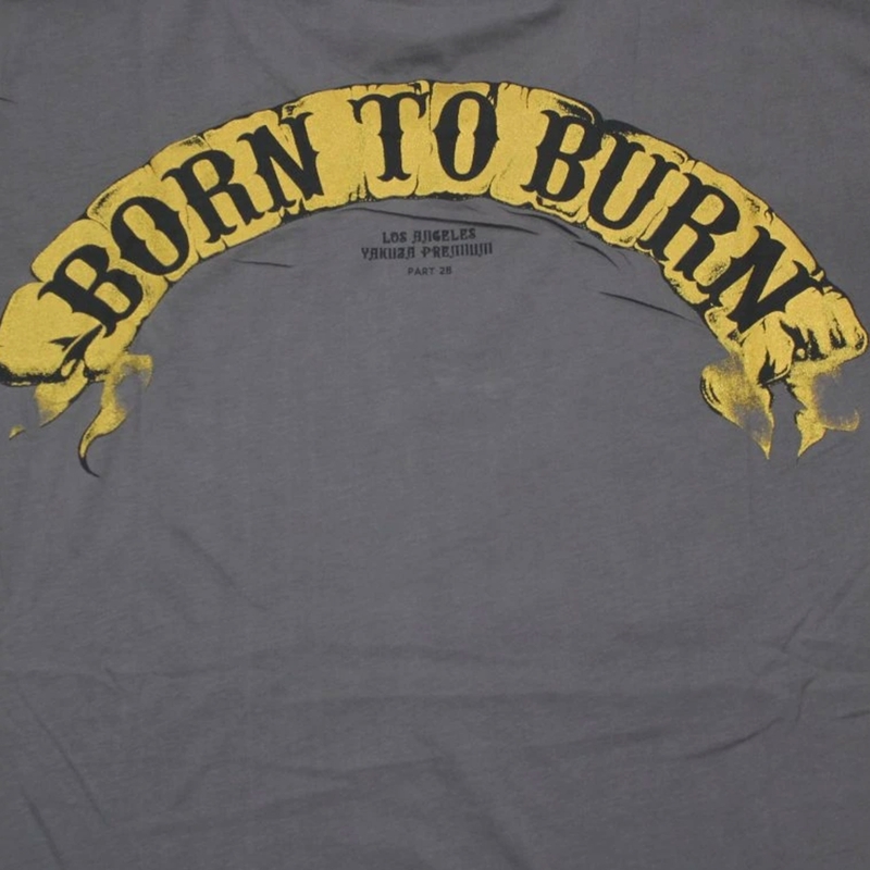 Yakuza Premium Born To Burn Flying Riots Los Angeles T-Shirt dunkelgrau
