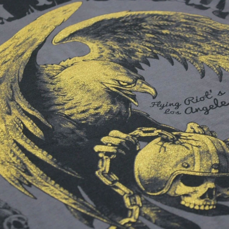 Yakuza Premium Born To Burn Flying Riots Los Angeles T-Shirt dunkelgrau