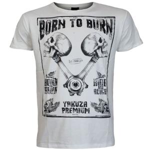Yakuza Premium Rude and Rough Born to Burn T-Shirt - Los Angeles weiß