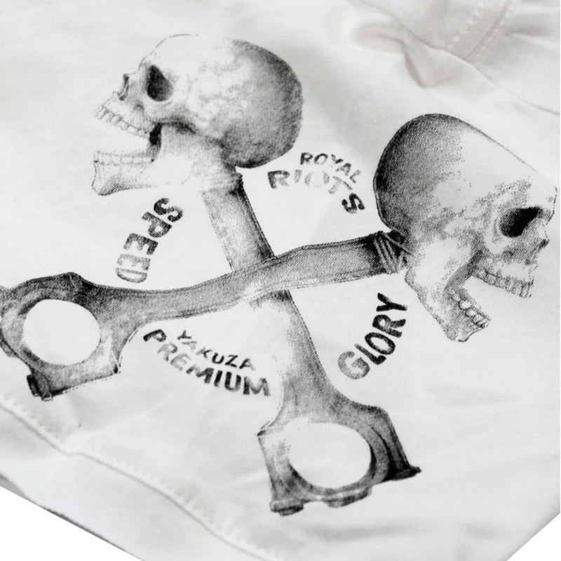 Yakuza Premium Rude and Rough Born to Burn T-Shirt - Los Angeles weiß