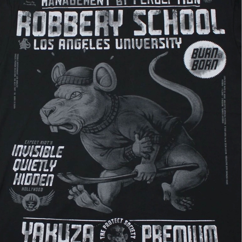 Yakuza Premium Robbery School T-Shirt - Los Angeles schwarz