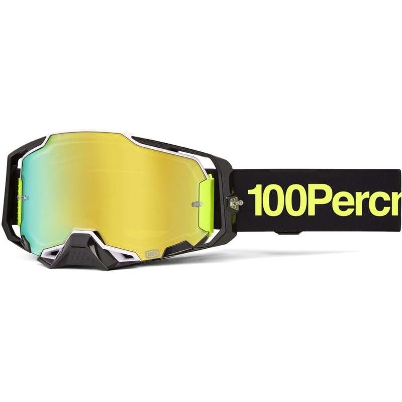 100 % Armega Orban Motocross-Brille mit goldenem Plexiglas