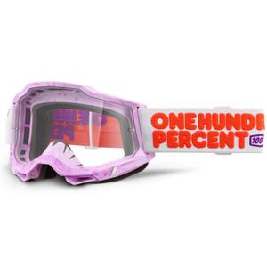 100% Accuri 2 Hundreds Motocross-Brille mit klarem Plexiglas