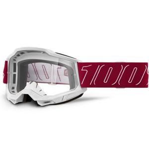 100% Accuri 2 Redline Motocrossbrille mit klarem Plexiglas