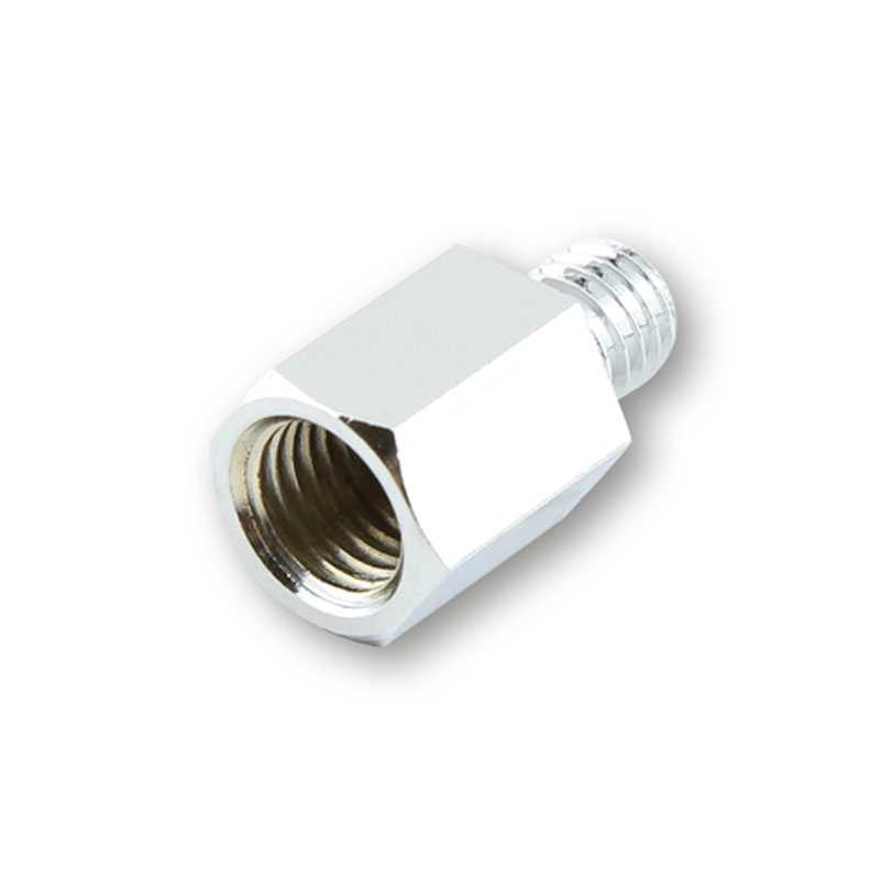 Adapter für Highsider Smart Spiegel von Rechtsgewinde M10 auf Rechtsgewinde M8 chrom