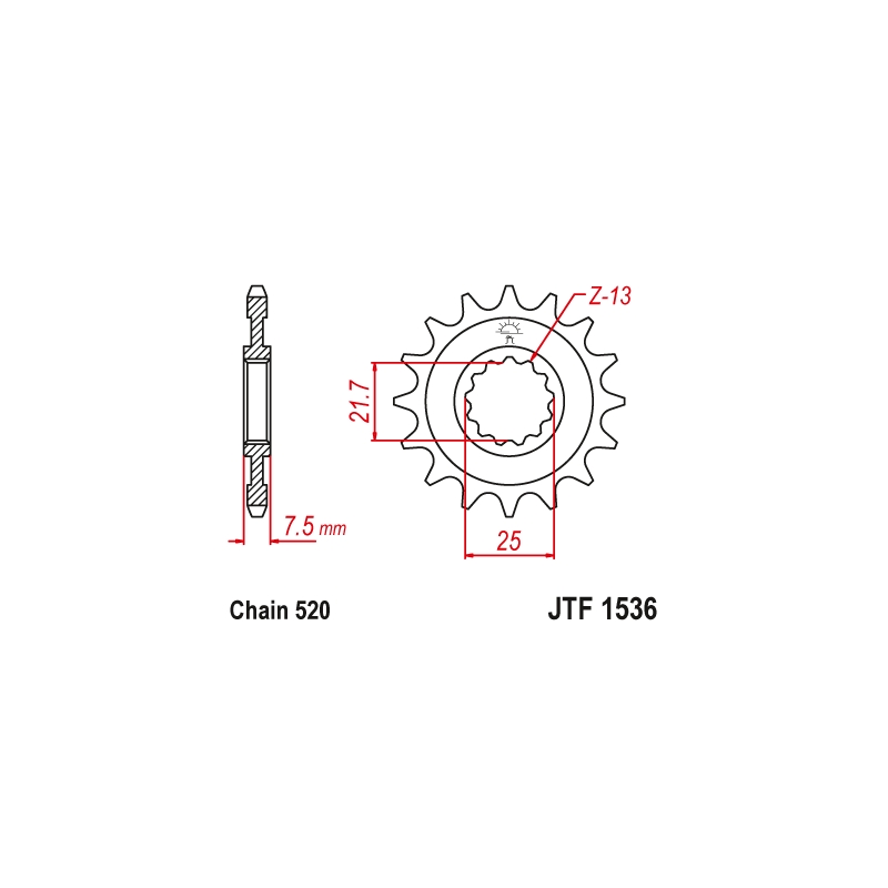 Ritzel JT 15T, 520