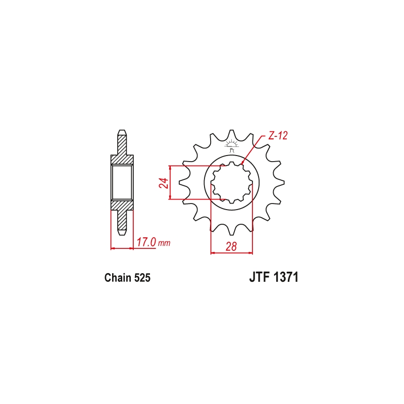 Ritzel JT 15T, 525