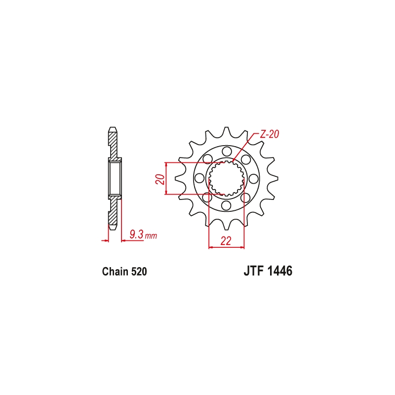 Ritzel JT 13T, 520