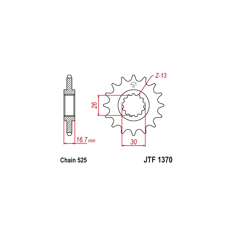Ritzel JT 15T, 525