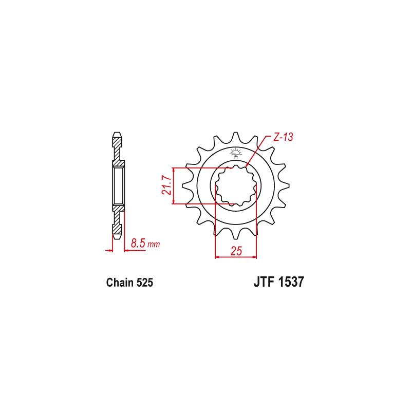 Ritzel JT 16T, 525
