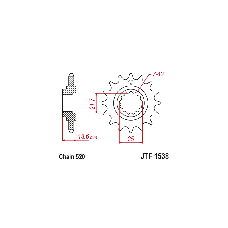 Ritzel JT 15T, 520