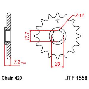 Ritzel JT JTF 1558-14 14T, 420
