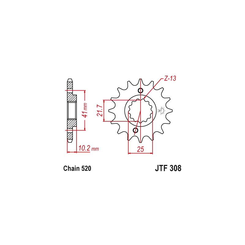 Ritzel JT 14T, 520