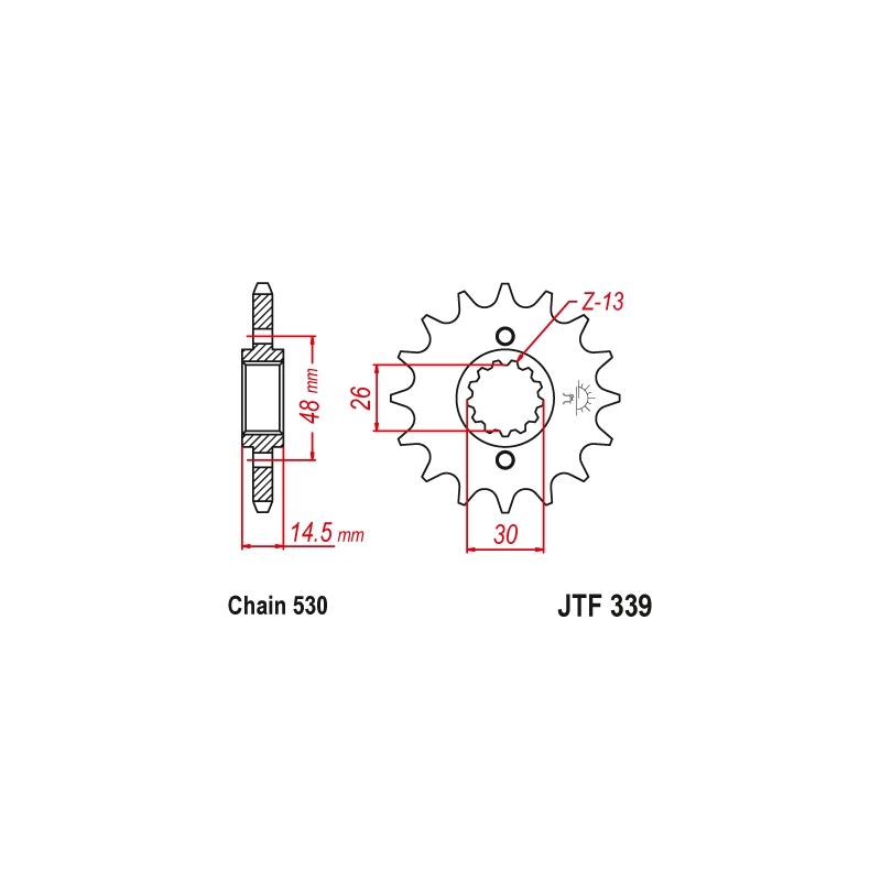 Ritzel JT 16T, 530