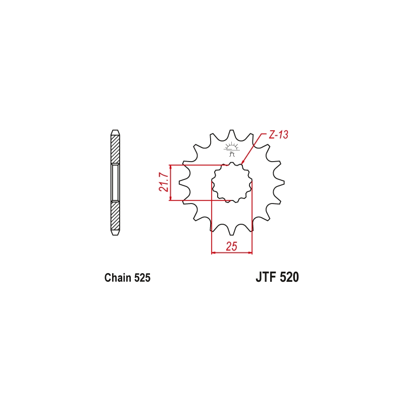 Ritzel JT 15T, 525