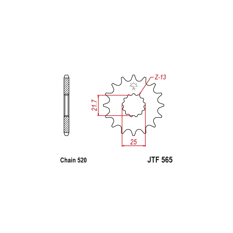 Ritzel JT 14T, 520