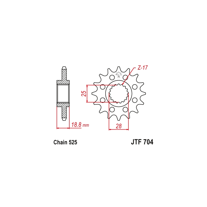 Ritzel JT 17T, 525
