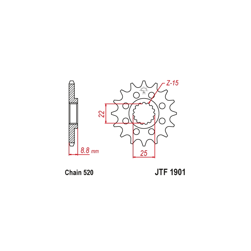 Ritzel JT 15T, 520